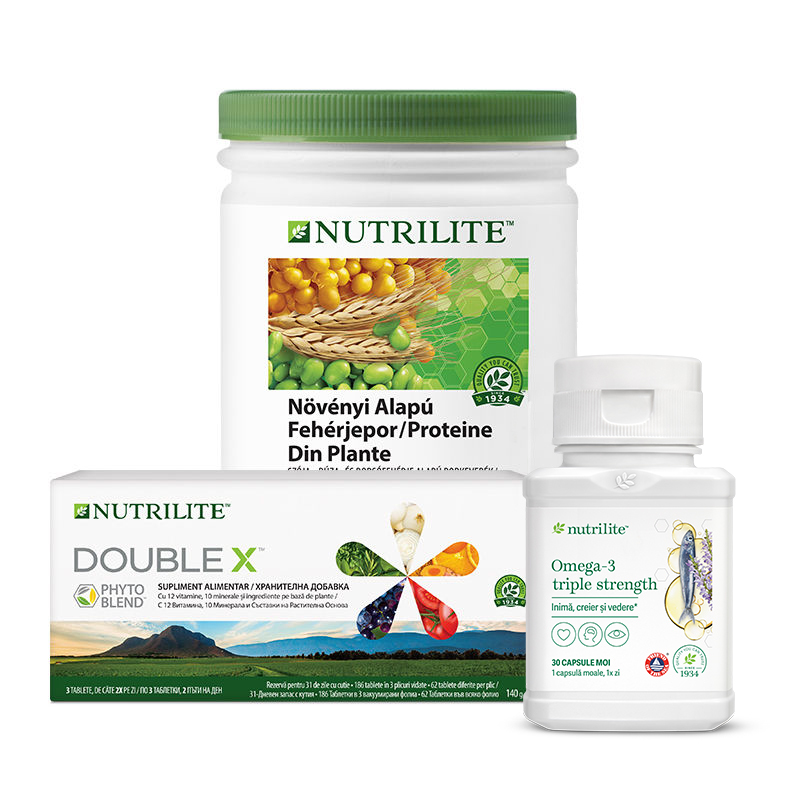 Setul Foundational Trio cu Nutrilite™ DOUBLE X