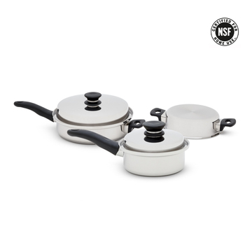 Conjunto de 2 sartenes con tapa y tapa abovedada iCook™