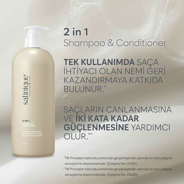 2'si 1 Arada Şampuan ve Saç Kremi 750ml